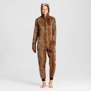 Xhilaration Leopard Print Pajama Onesie
